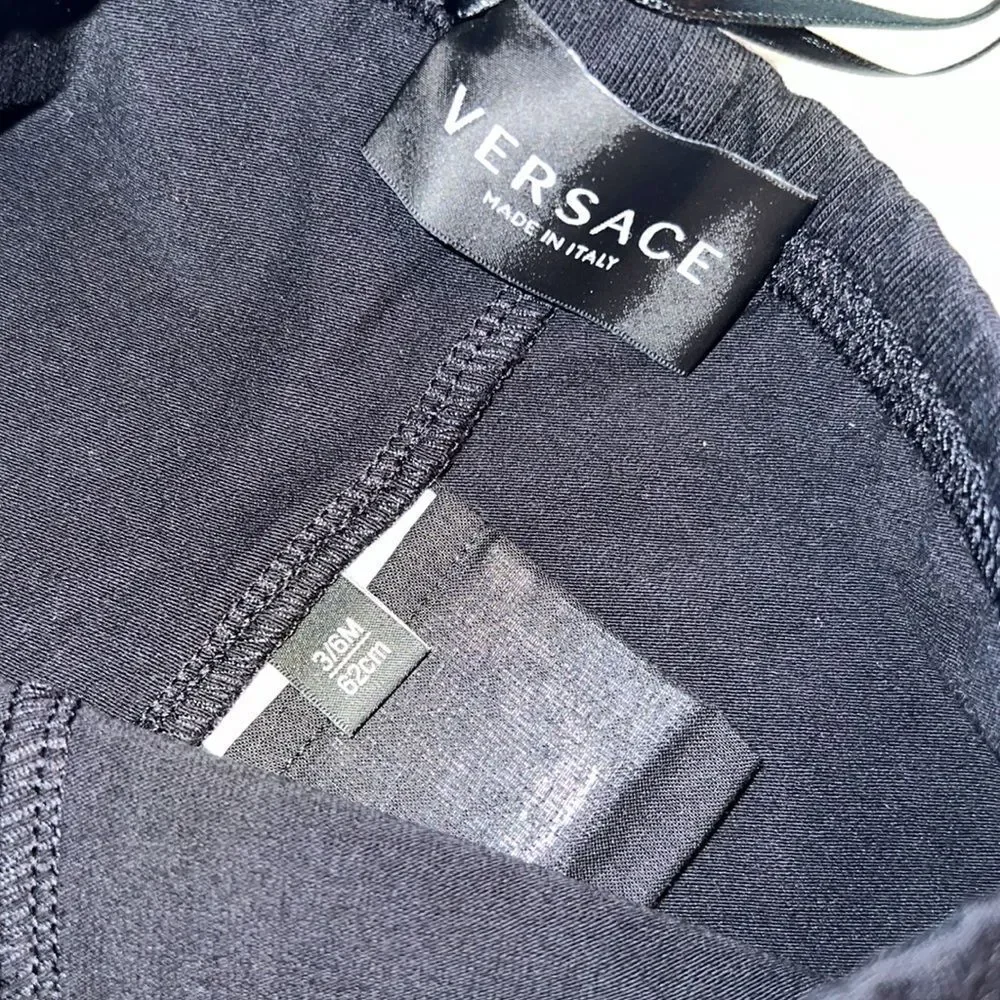 NWT VERSACE LOGO LEGGINGS 3/6M - Picture 2 of 4